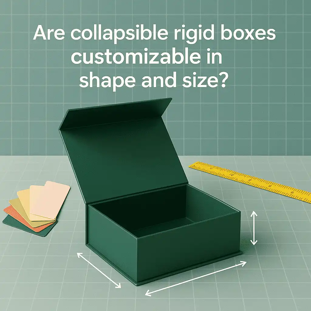Are collapsible rigid boxes customizable in shape and size?
